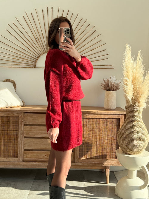 ROBE PULL SOLENE ROUGE