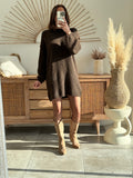 ROBE PULL SOLENE MARRON