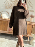 ROBE PULL SOLENE MARRON