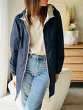 PARKA LONGUE SOFIA bleu marine/ doré