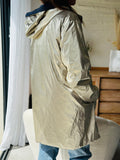 PARKA LONGUE SOFIA bleu marine/ doré