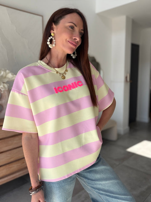 TEE SHIRT ICONIC RAYURES