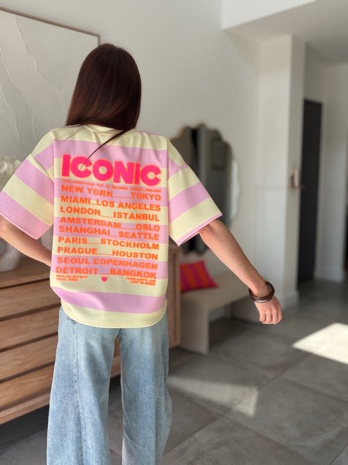 TEE SHIRT ICONIC RAYURES