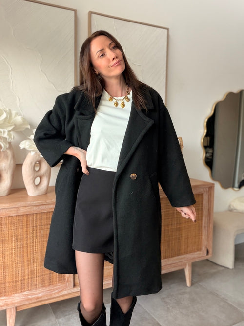 MANTEAU DANAE NOIR