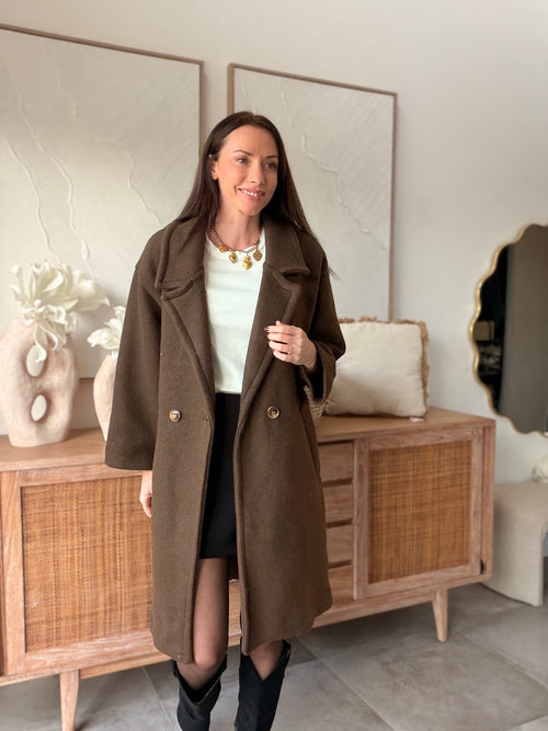 MANTEAU DANAE MARRON