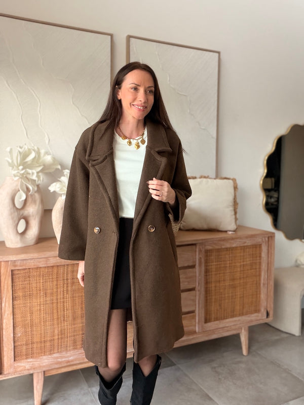 MANTEAU DANAE MARRON