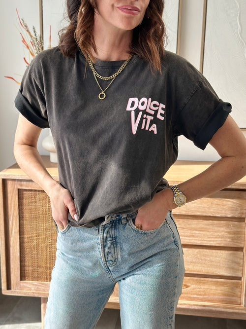 TEE SHIRT VITA GRIS FONCE