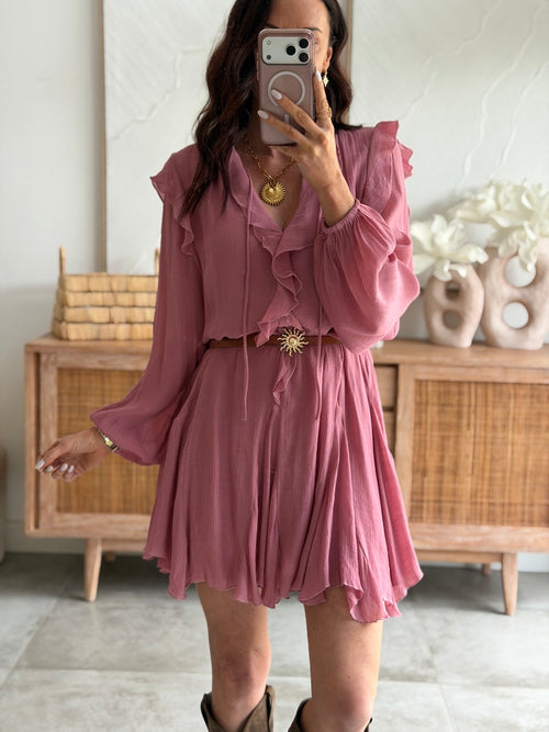 ROBE NAJA VIEUX ROSE