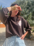 SWEAT AMORE MARRON