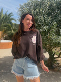 SWEAT AMORE MARRON