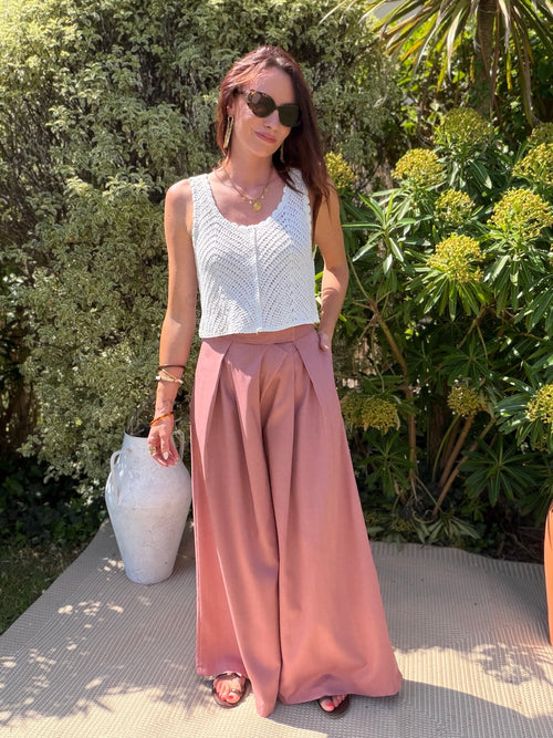 PANTALON LEA VIEUX ROSE