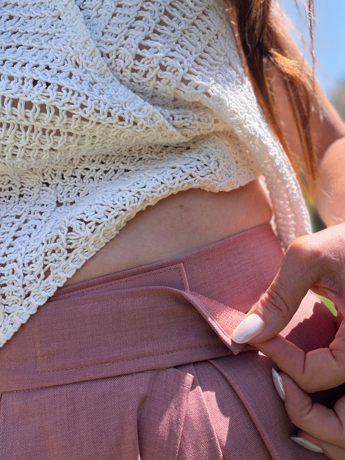 PANTALON LEA VIEUX ROSE