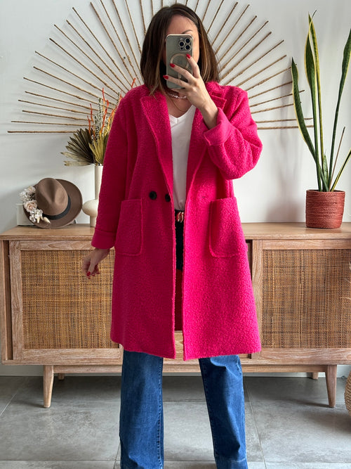 MANTEAU SOPHIE FUCHSIA