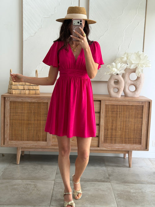 ROBE KARINE FUSCHIA