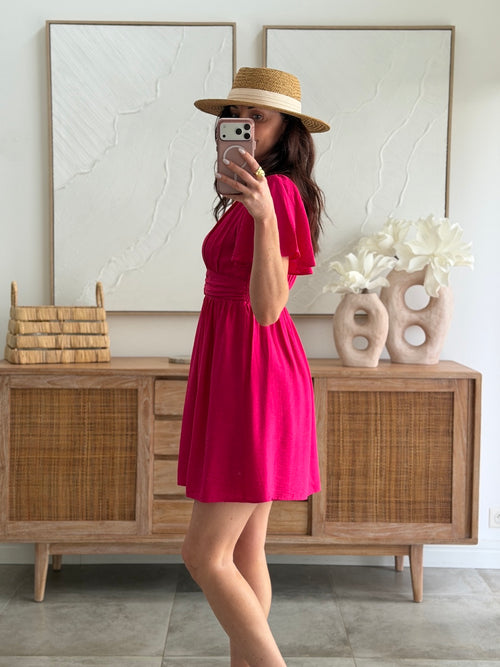 ROBE KARINE FUSCHIA