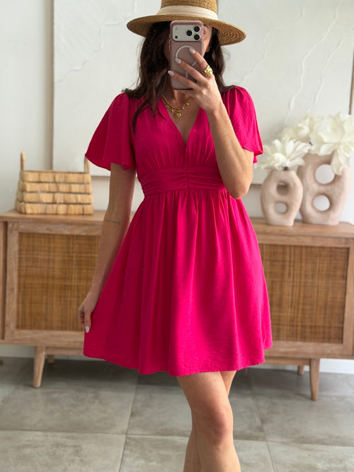 ROBE KARINE FUSCHIA