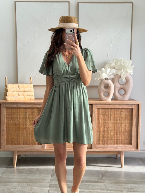 ROBE KARINE VERT SAUGE