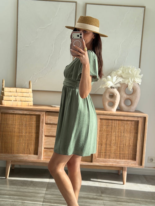 ROBE KARINE VERT SAUGE
