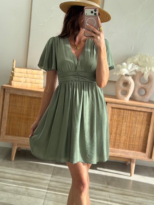ROBE KARINE VERT SAUGE