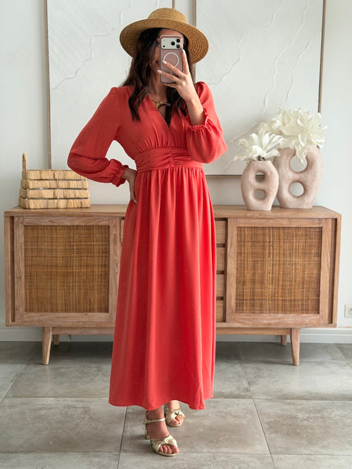 ROBE PASCALINE TERRACOTTA