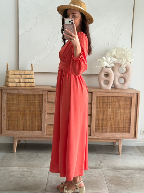 ROBE PASCALINE TERRACOTTA