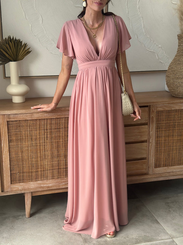 ROBE ANGELE VIEUX ROSE