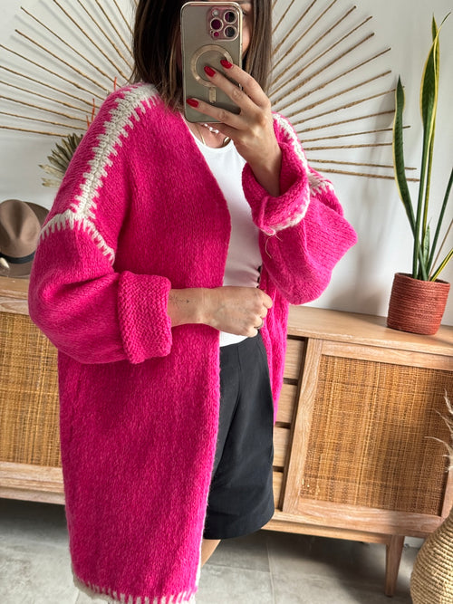 GILET SOUMAYA FUSHIA