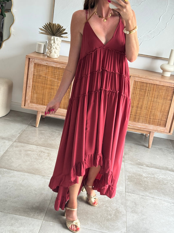 ROBE DELPHINE LIE DE VIN