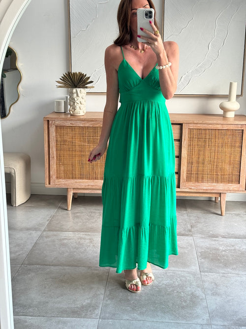 ROBE CELIA VERT BRESIL