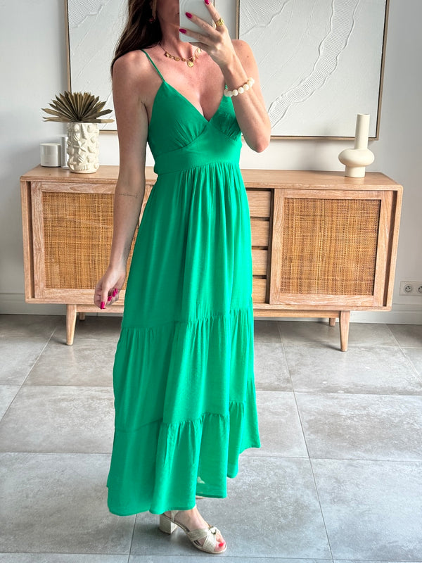 ROBE CELIA VERT BRESIL
