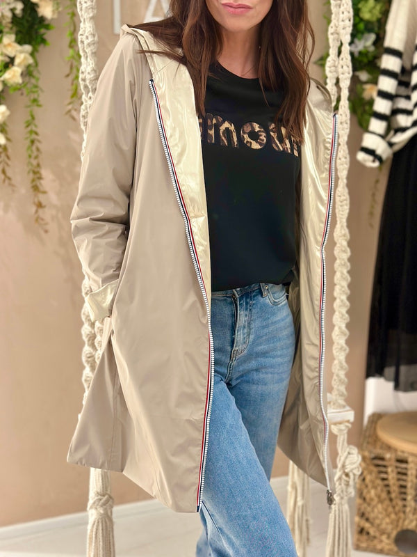 PARKA LONGUE LARA Beige/ doré