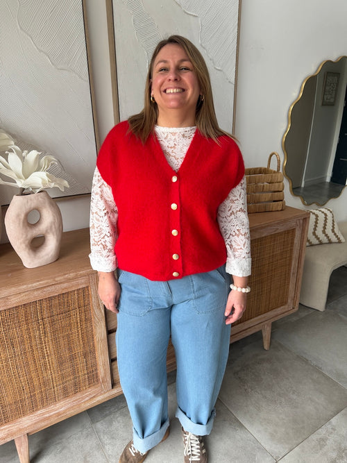 GILET FRAN ROUGE