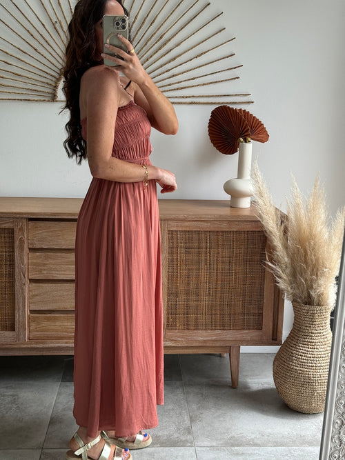 ROBE BUSTIER ANAIS TERRACOTTA