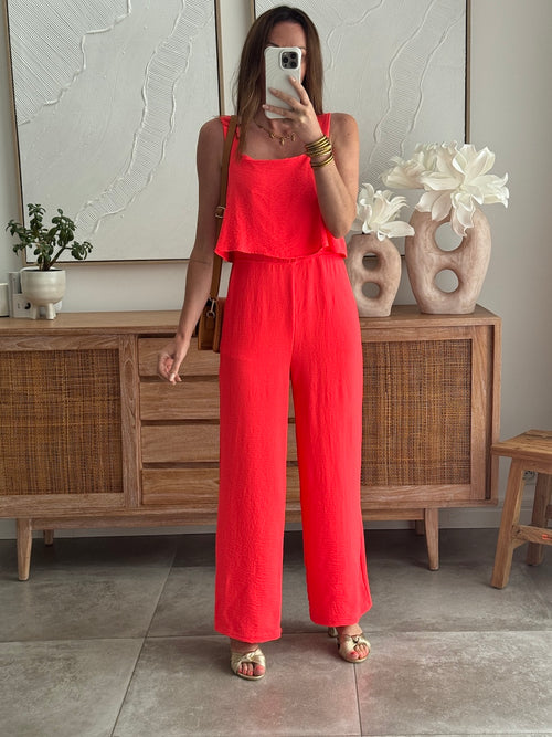 COMBI PANTALON ALEXIA CORAIL