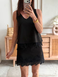 JUPE SHORT BIANCA NOIR