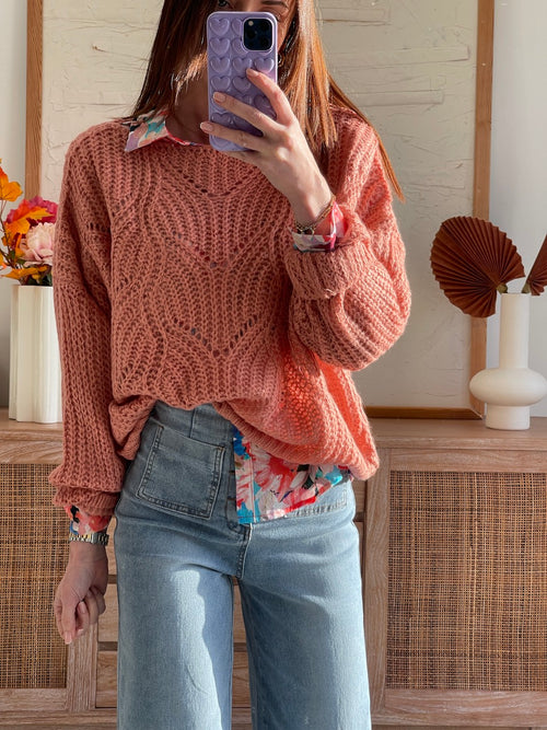 PULL INA VIEUX ROSE