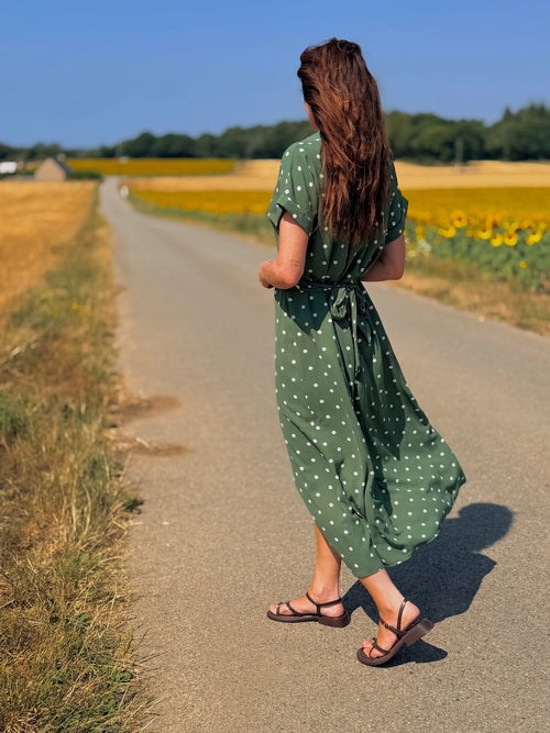 ROBE VALERIE POIS KAKI