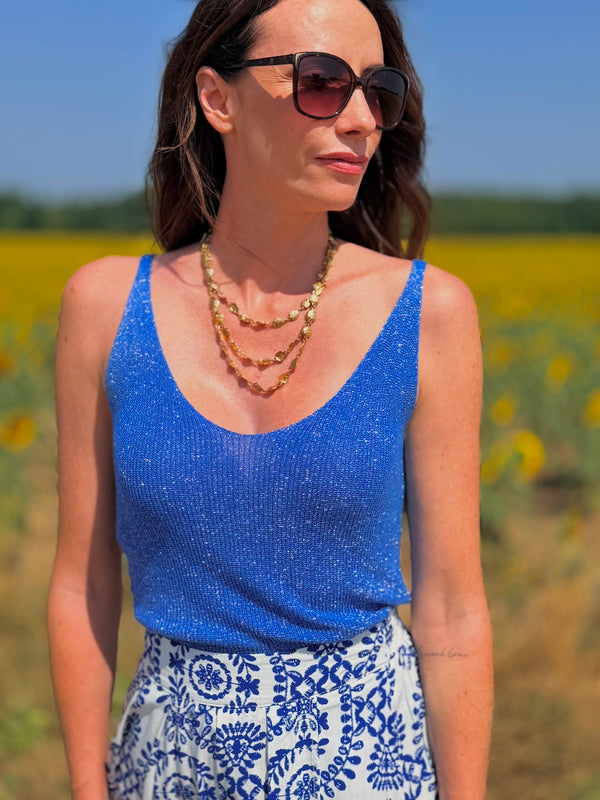 TOP SOUMIA BLEU