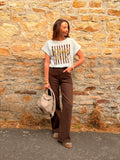 TEE SHIRT CIAO BELLA MARRON