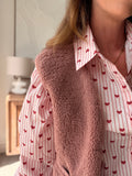 GILET ANAIS VIEUX ROSE