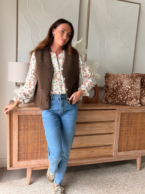GILET ANAIS CHOCOLAT