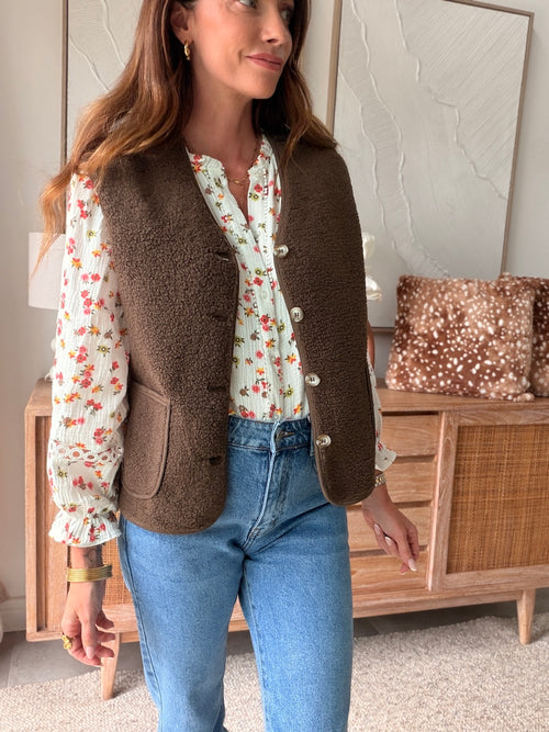 GILET ANAIS CHOCOLAT