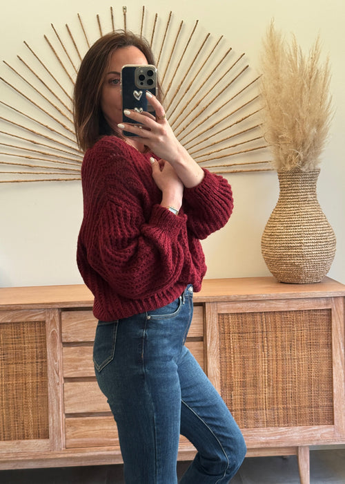 PULL SACHA BORDEAUX