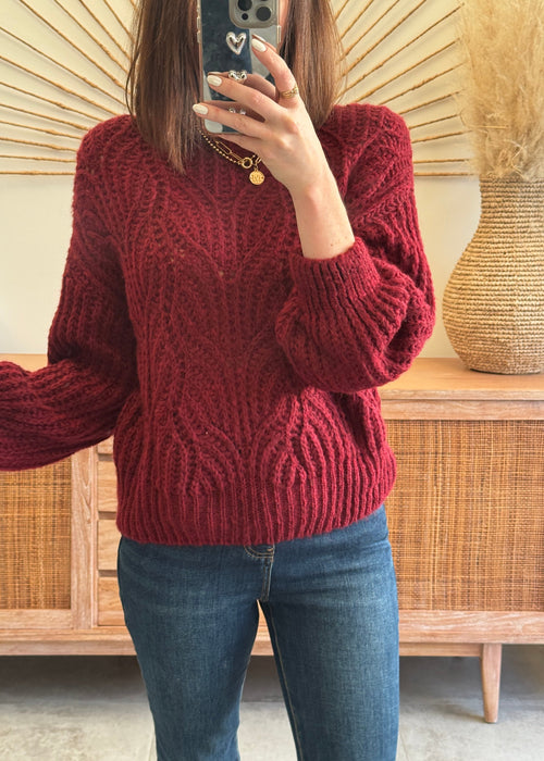 PULL SACHA BORDEAUX