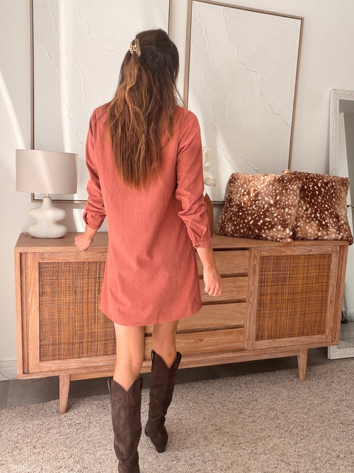 ROBE KELYA VIEUX ROSE
