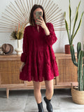 ROBE MALORY BORDEAUX