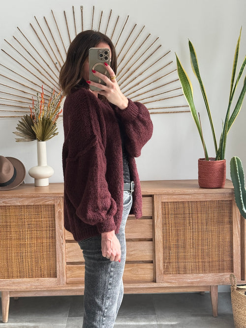 GILET LYNA BORDEAUX