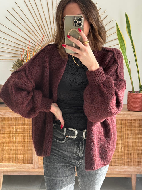 GILET LYNA BORDEAUX