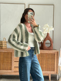 GILET ALY VERT & ECRU