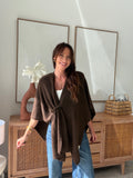 PONCHO SANDRO CHOCOLAT